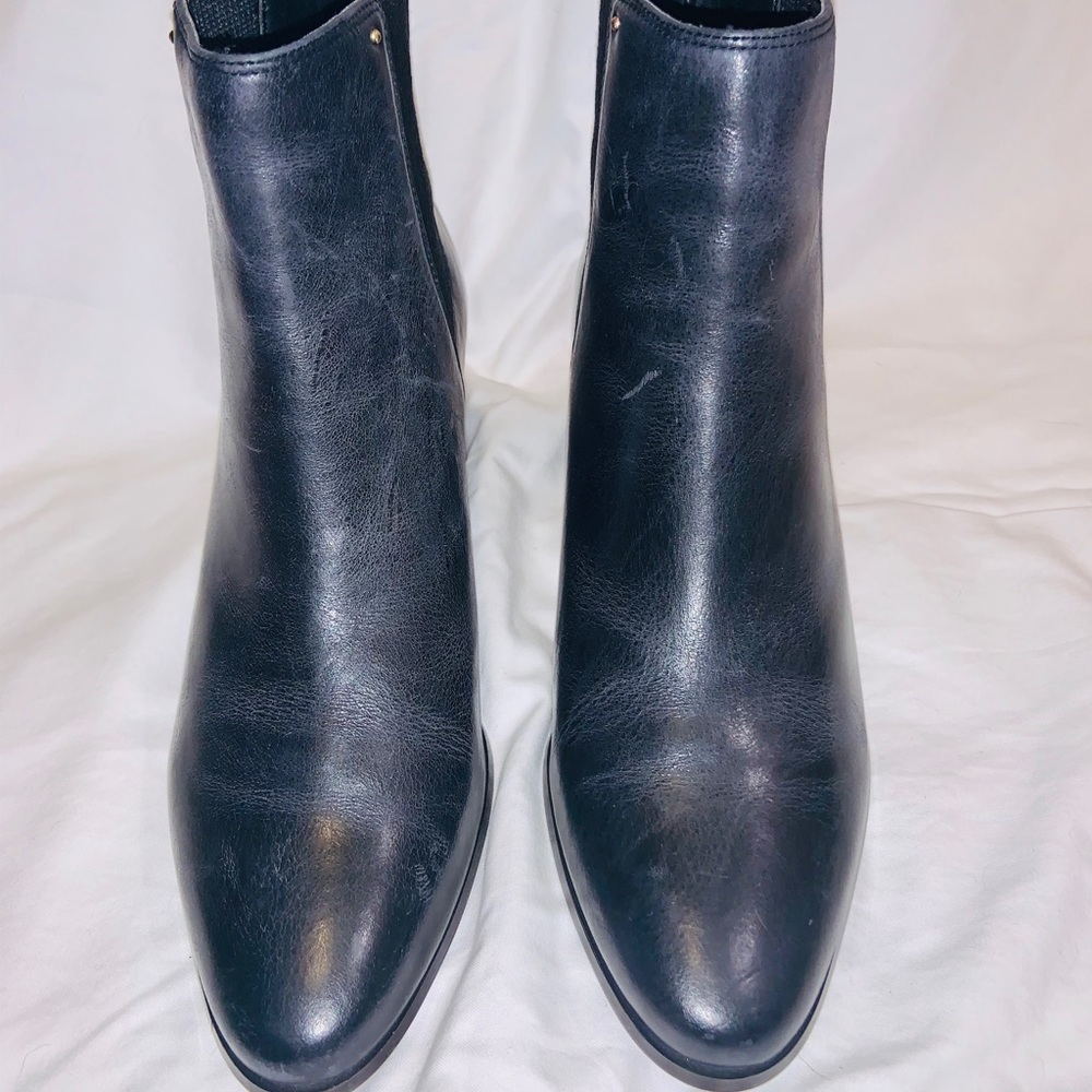 Calvin Klein Black Leather Booties